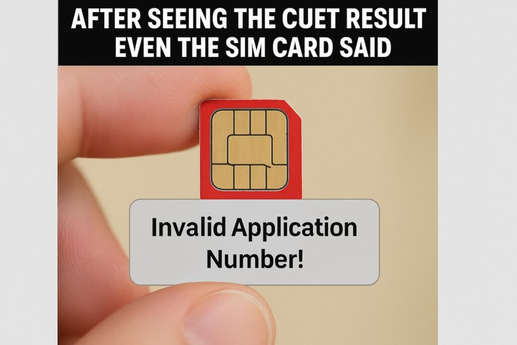 A meme went viral—“After seeing the CUET result even the SIM card said, ‘Invalid Application Number!